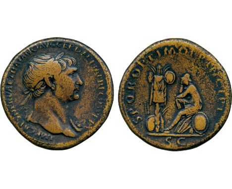 ANCIENT COINS, ROMAN COINS, Trajan (AD 98-117), Æ Sestertius, struck AD 103-11, IMP CAES NERVAE TRAIANO AVG GER DAC P M TR P 