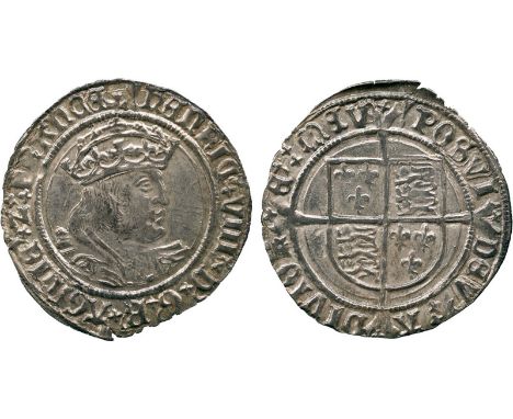 BRITISH COINS, Henry VIII, Silver Groat, second coinage (1526-1544), London, Laker type D, crowned bust right, initial mark a