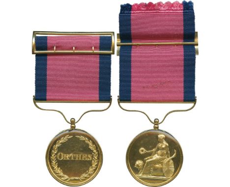 ORDERS, DECORATIONS AND MILITARY MEDALS, Single British Campaign Medals, Small Army Gold Medal, 1808-1814, awarded to Major-G