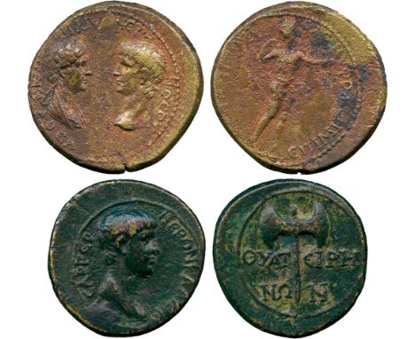 ANCIENT COINS, ROMAN COINS, Nero (AD 54-68), Æ 19mm, minted at Thyatira, Lydia, struck under Claudius, AD 50-4, draped bust o