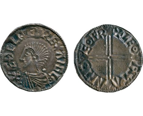 BRITISH COINS, Aethelred II, Silver Penny, Long Cross type (c.997-1003), York mint, moneyer Leofstan, draped bust left, .+.ÆÐ