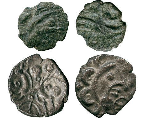 ANCIENT COINS, ANCIENT BRITISH, Celtic Silver and Base Metal, East Wiltshire, Silver Unit, 0.91g, c.50-20 BC, head right, whe