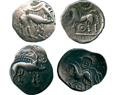 ANCIENT COINS, ANCIENT BRITISH, Celtic Silver and Base Metal, Corieltauvi, Silver Unit, 1.51g, late 1st Century BC, boar righ