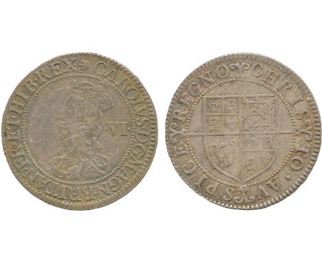 BRITISH COINS, Charles I, Silver Sixpence, Nicholas Briot’s first milled issue (1631-1632), crowned bust left, rev long cross