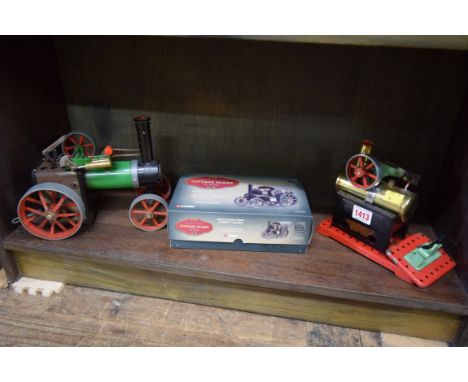 A Mamod stationery steam engine; together with a Mamod TE1 steam engine; and a Corgi Vintage Glory of Steam 1/50 scale road e