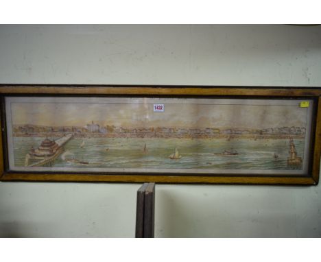 A Victorian coloured print 'View of the Brighton Front', 23.5 x 95cm.