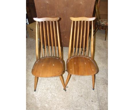Pair of Ercol Goldsmith dining chairs