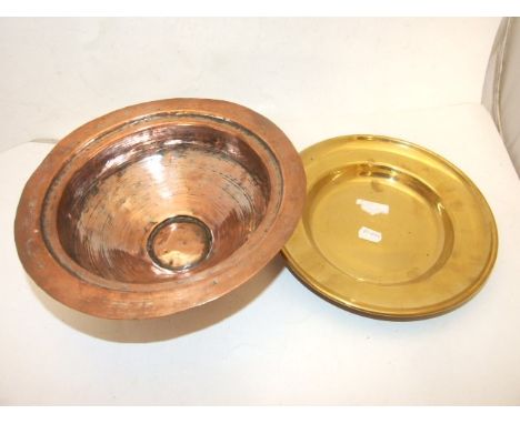 2 VINTAGE COPPER AND BRASS BOWLS 