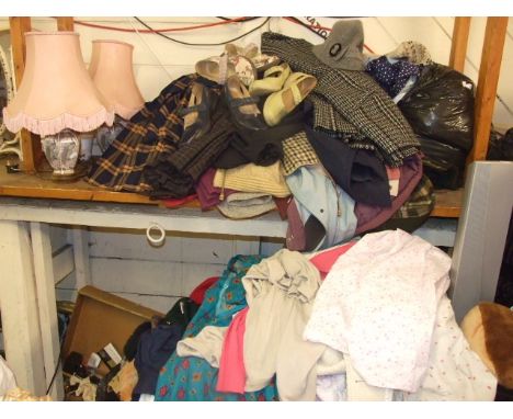 LARGE QUANTITY OF CLOTHES, SHOES, BAGS ETC SOME VINTAGE FROM A HOUSE CLEARANCE