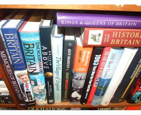 Shelf of books on Britain etc