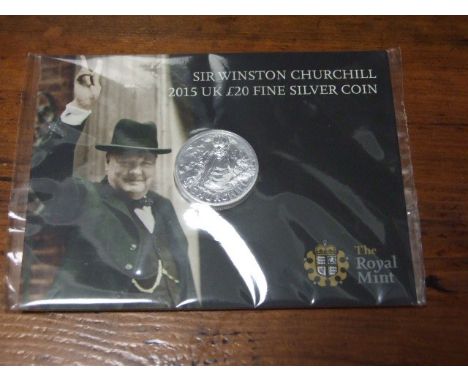 Sir Winston Churchill 2015  UK £20 Fine Silver Coin