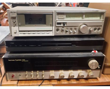 HARMAN / KARDON 730 AMP WITH HARMAN / KARDON DISC PLAYER &amp; AUREX AMPLIFIER