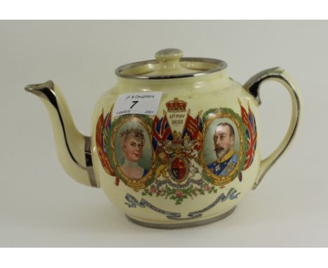 Commemorative ceramic teapot with the Jubilee of King George V - 6th May 1935 