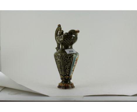 Ceramic Olive green floral water jug 