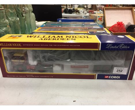 A BOXED CORGI LIMITED EDITION VOLVO F88 LOG TRAILER - WILLIAM NICOL (ABERDEEN) LTD 