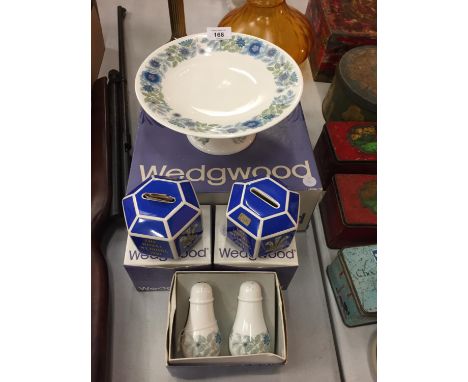 FOUR PIECES OF BOXED WEDGEWOOD 