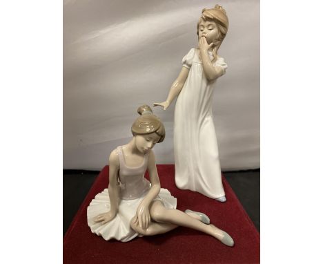 TWO NAO BY LLADRO FIGURINES 