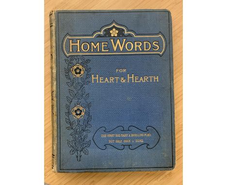 A VINTAGE HOME WORDS FOR HEART &amp; HEARTH DATED 1905 