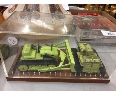 A CORGI MAJOR EUCLID TC-12 DOZER AND TRACTOR IN SHOWCASE 