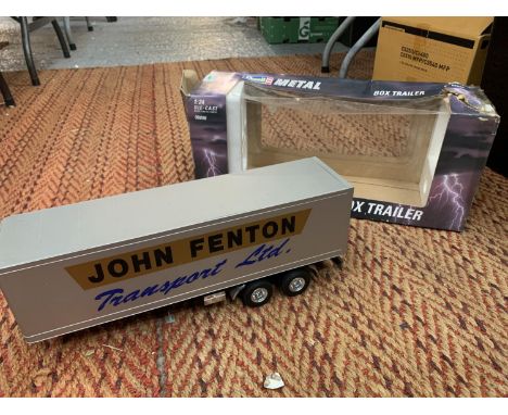 A LARGE DIECAST JOHN FENTON TRANSPORT LIMITED BOX TRAILER SCALE 1:24 