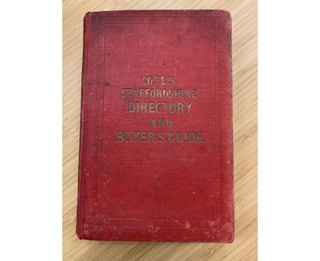 A VINTAGE COPE'S STAFFORDSHIRE DIRECTORY AND BUTERS GUIDE 1911-1912 
