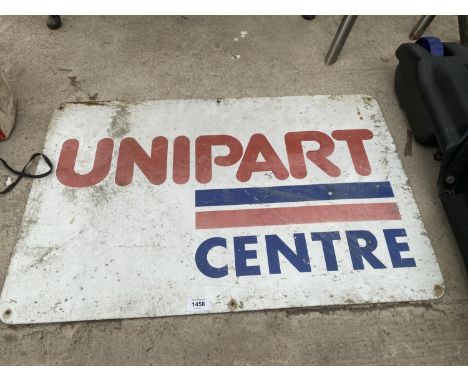 AN ENAMEL 'UNIPART CENTRE' SIGN 