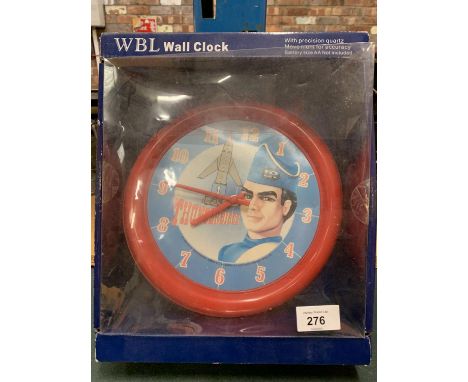 A BOXED PLASTIC THUNDERBIRDS WALL CLOCK 