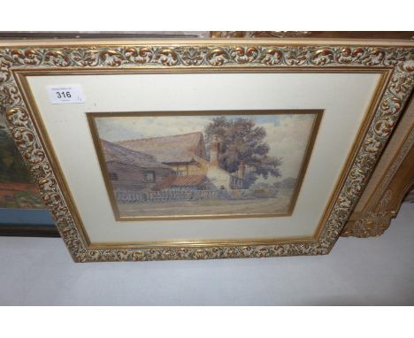 A JOHN HENRY LEONARD (BRITISH 1834-1904) WATERCOLOUR OF A VILLAGE SCENE, SIGNED AND DATED 7/91, 18X27CM, LATE 19TH CENTURY WA