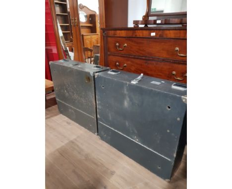 VINTAGE MILITARY CARGO CARRYING CASES WITH NATO MARKS INSIDE