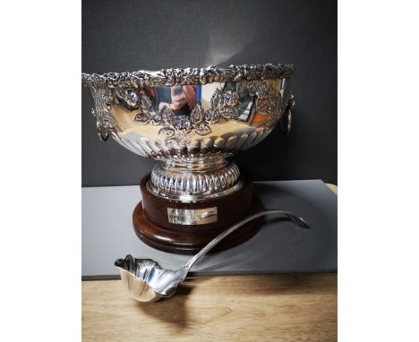 SILVER PLATED PUNCH BOWL TROPHY FROM NEW MARKET RACE COURSE 1994 FOR WINNING THE BOLDBOY SPRINT HANDICAP A ONE OFF UNIQUE ITE