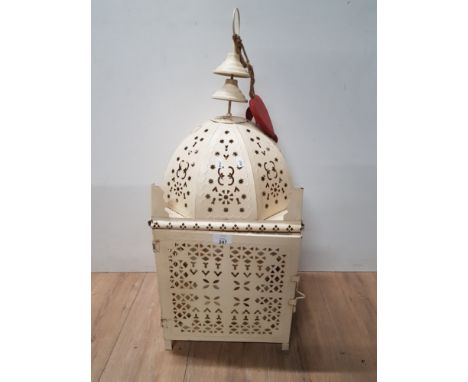 A VERY LARGE CANDLE LANTERN