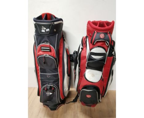 A DUNLOP GOLF BAG TOGETHER WITH ONE OTHER