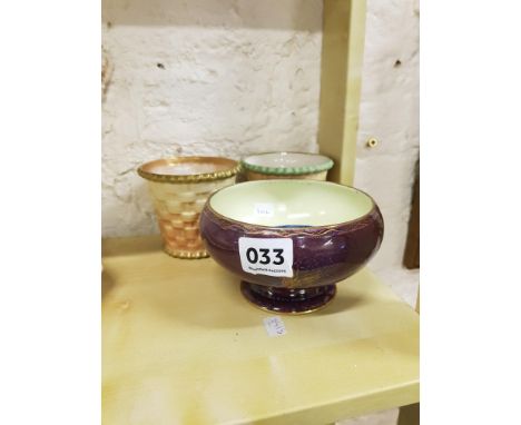 3 PIECES OF ROYAL WORCESTER AND WEDGEWOOD BOWL 