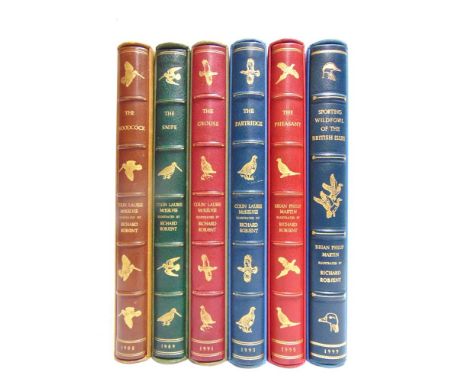 [NATURAL HISTORY]. WILDFOWL, LEATHER BINDINGS  McKelvie, Colin Laurie, and Robjent, Richard, illustrator. The Woodcock. Studi