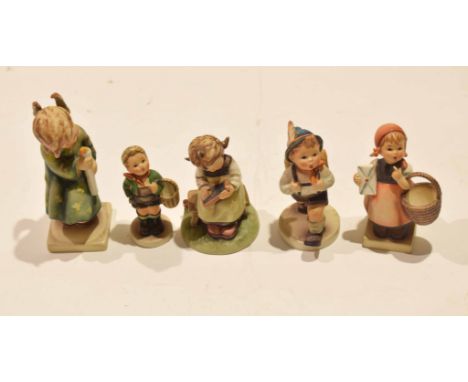 Group of German Goebel figures, the bases impressed Hummel, (5)  