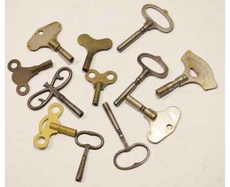 Collection of vintage clock keys  