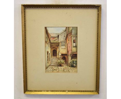 W R Weyer (19th/20th century) Strangers Hall and Bishops Bridge pair of watercolours, both monogrammed lower left, 17 x 12cm 