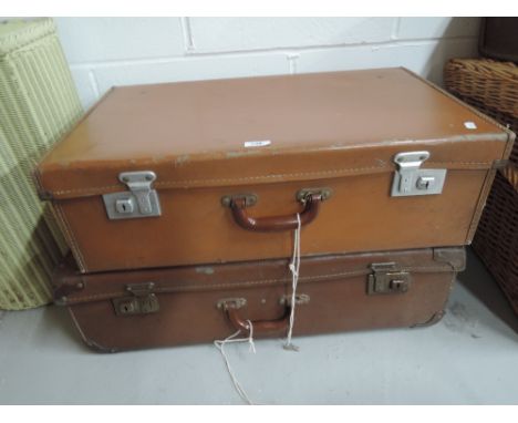 Two vintage suitcases