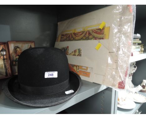 A large size vintage bowler hat by Nybro