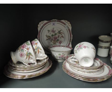 A vintage part tea service, Tuscan china