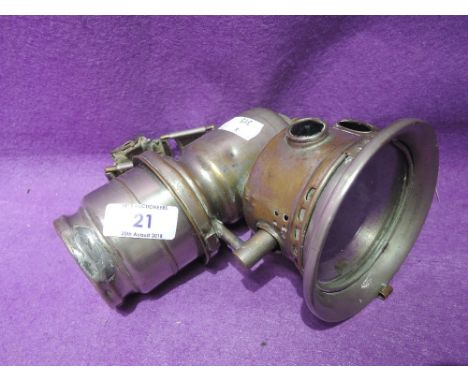 A vintage Carbide lamp by Joseph Lucas