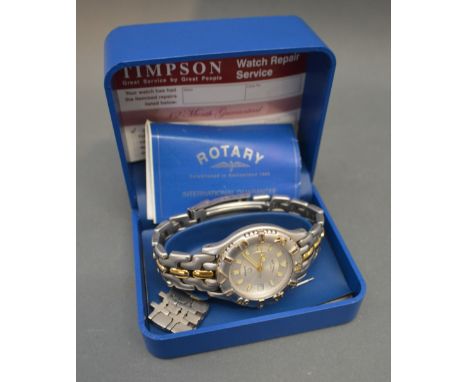 A Rotary Stainless Steel Cased Gentleman's Wrist Watch with original box