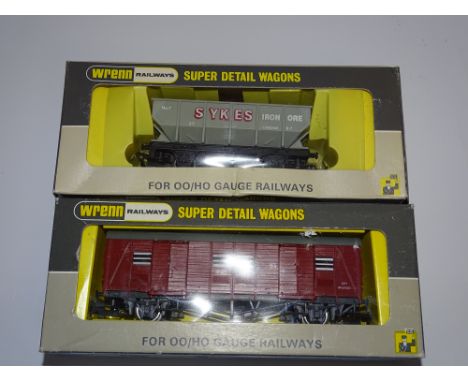 OO Gauge Model Railways: WRENN Model Railways  A pair of rarer issue wagons: W5082 'Sykes' Hopper wagons with load and W5085 