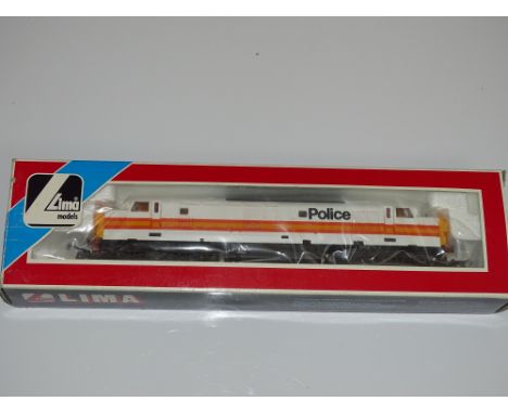 OO Gauge Model Railways: A LIMA Class 37 Diesel locomotive in Police Livery - un-numbered - VG in G box