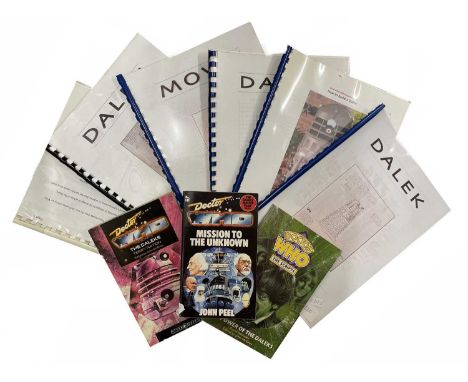 A mixed lot of Dr Who books and ephemera, to include: - Dr Who: Mission to the Unknown by John Peel - Dr Who: The Scripts: Th