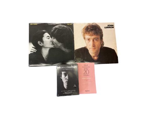 A mixed lot of John Lennon memorabilia, to include: - 'The Messenger' media box set in sealed packaging, to include DVD, Audi