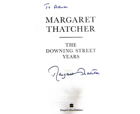 [HISTORY]. POLITICS  Thatcher, Margaret. The Downing Street Years, first edition, Harper Collins, London, 1993, boards, dustj