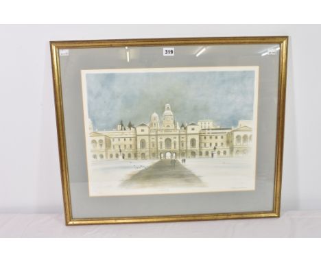 Albany Wiseman (British, b.1930)" Horseguards ", limited edition coloured lithograph, artist's proof V/XXV, signed, inscribed