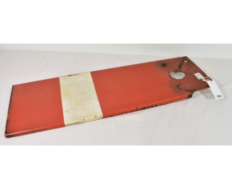 Railwayana - BR/GWR enamel Home signal arm red and white enamel, 36in. (91.5cm.) long.