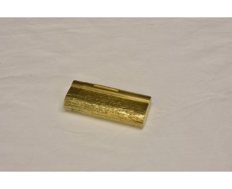 A Dunhill gold plated bark effect lighter 